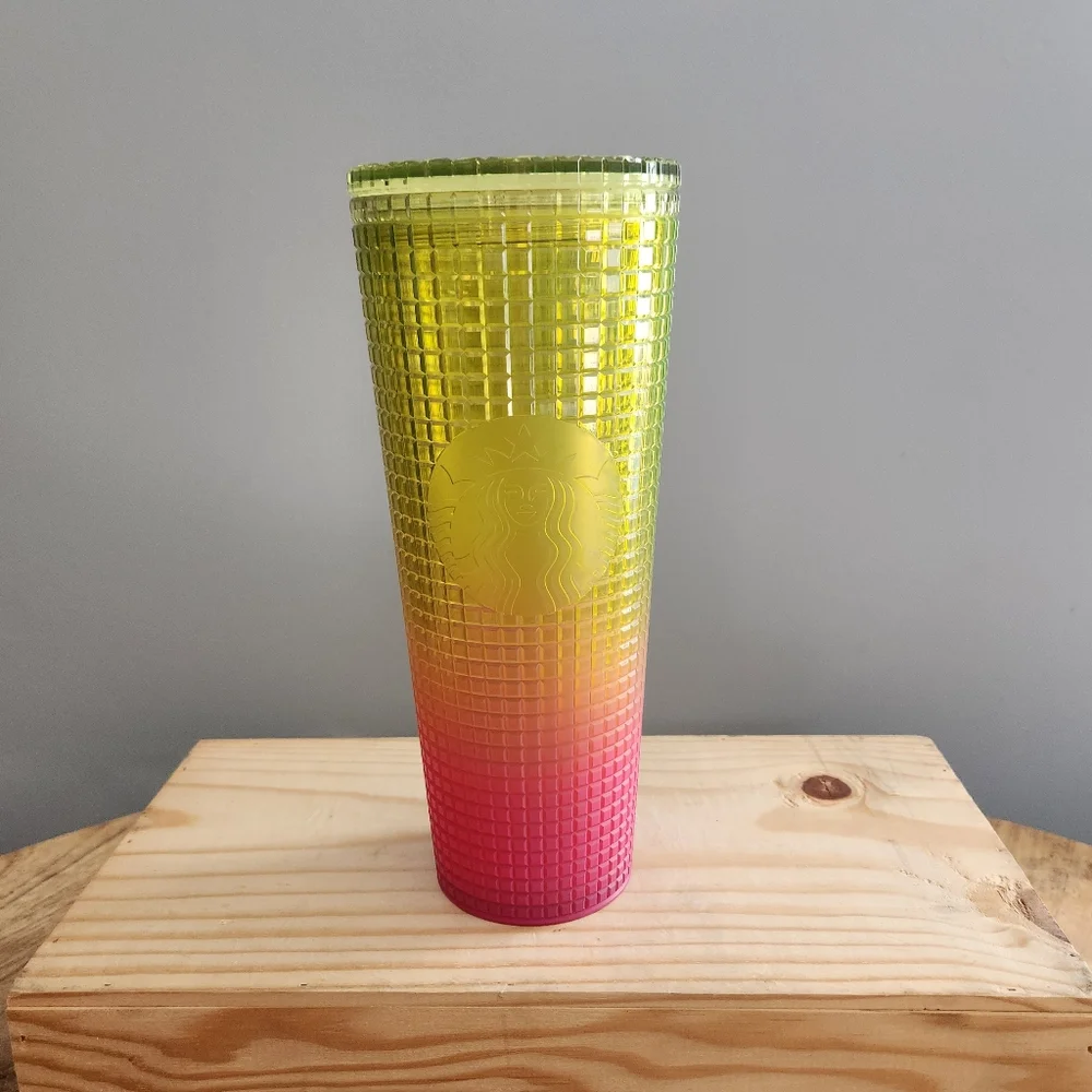 Starbucks 2022 Pink and Yellow Gradient Tumbler